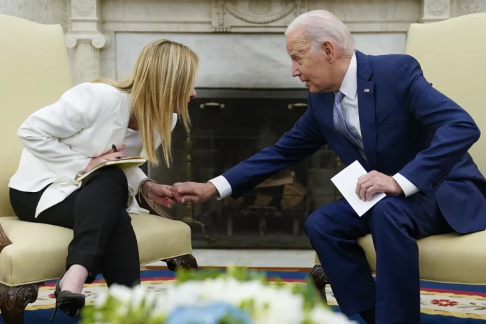 Biden agradece a Meloni por el firme apoyo de Italia a Ucrania